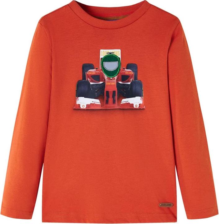 Actual product image VidaXL Children's long-sleeved shirt orange 128,Material: 100 (128)