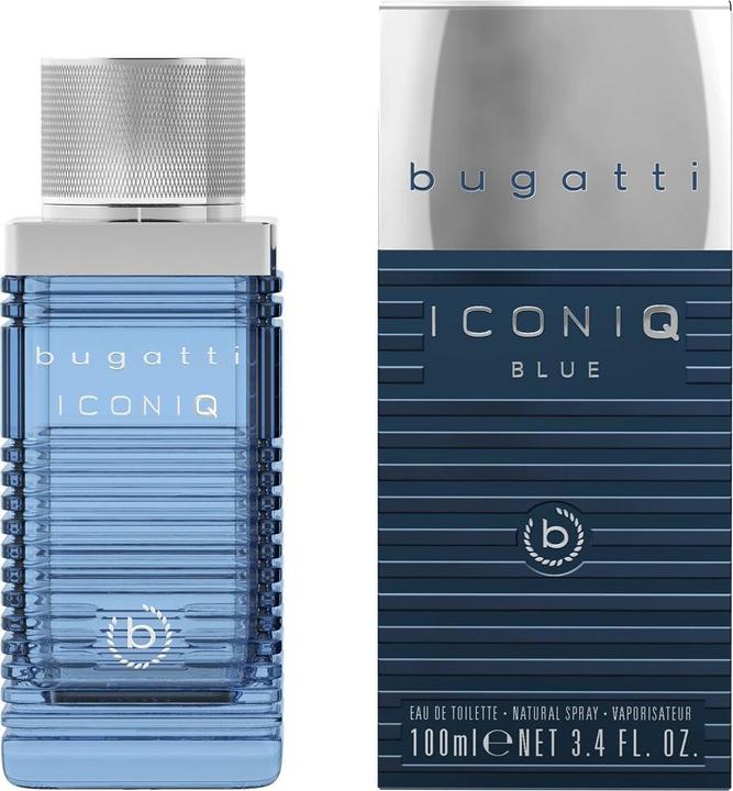 Produktbild Bugatti Iconiq Blue Parfüm für Männer 100ml - Aromatischer aquatischer Amber (Eau de Toilette, 100 ml)