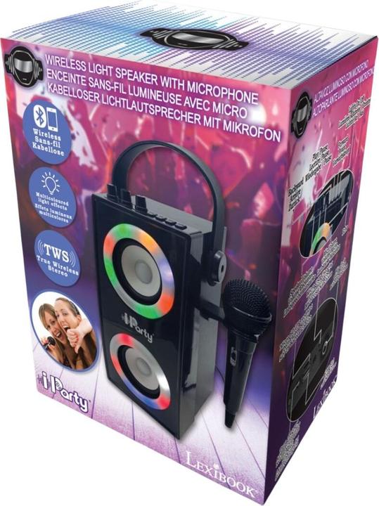 Produktbild Lexibook iParty tragbarer Bluetooth Lautsprecher mit Mikrofon und Lichteffekte (Aktiv)