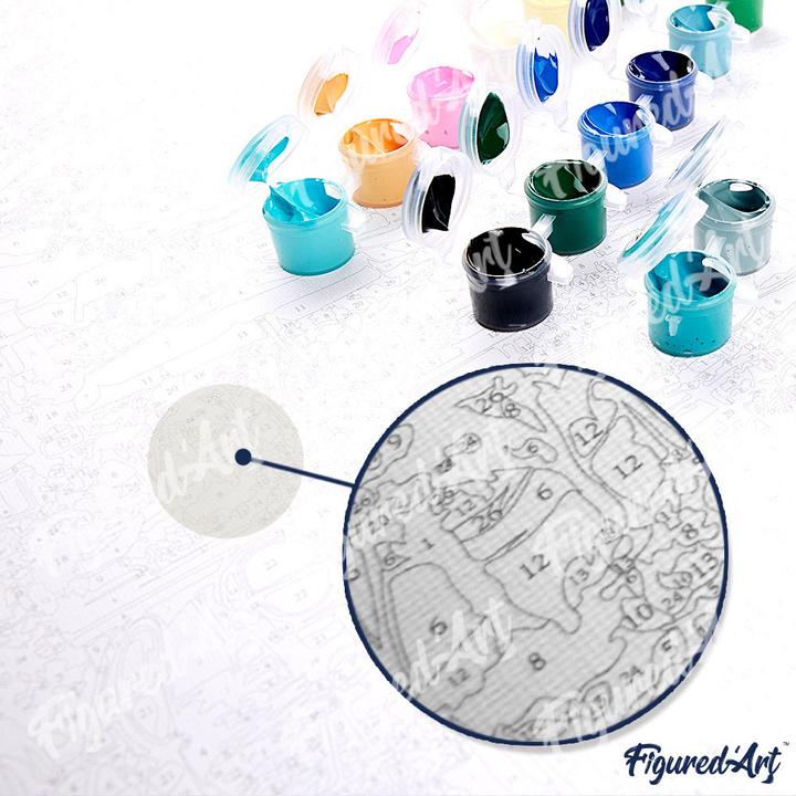 Immagine prodotto Figured'Art Dipingere con i Numeri con Cornice - Coppia di Cardellini