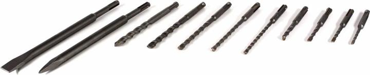 Actual product image Bosch Professional Zubehör Drill and chisel set SDS-Plus 11 pieces in case (5 mm, 6 mm, 7 mm, 8 mm, 10 mm, 12 mm)