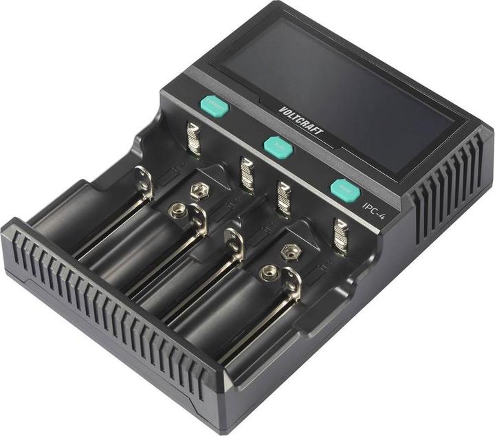 Produktbild Voltcraft IPC-4 Rundzellen-Ladegerät LiIon, LiFePO, NiMH, NiCd, LiFePO4 A, Mignon (AA), Micro (AAA) (1 Stk., 10440, 14500, 16340, 17335, 17500, 17670, 18490, 18650, 21700, 22650, 26500, 26650, 32650, AAA, A, AA, Sub-C, Ladegerät ohne Akku)