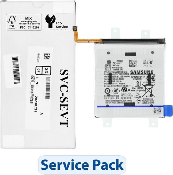 Actual product image Samsung Battery ServicePack BatteryEB-BS931ABE for S25 S931B