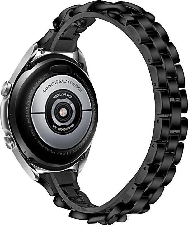 Image du produit Cover-Discount 20mm Bracelet en acier inoxydable noir (20 mm, Acier inoxydable, Galaxy Watch)