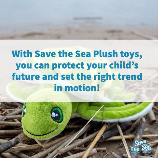 Actual product image Tactic Save The Sea soft toy - Konna turtle (9.50 cm)