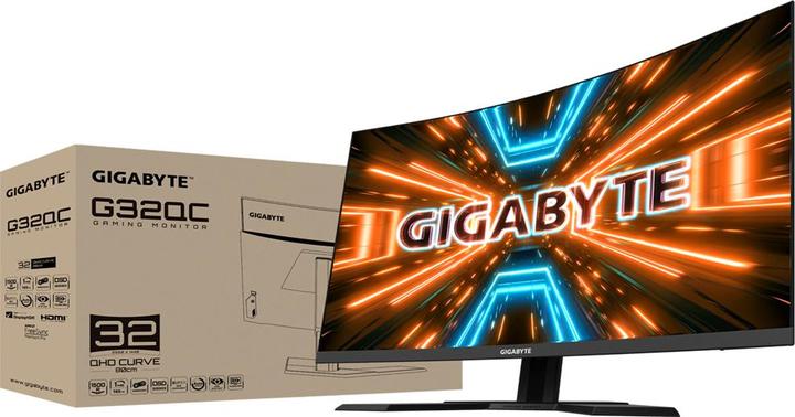 Actual product image Gigabyte G32QC A (2560 x 1440 pixels, 31.50")