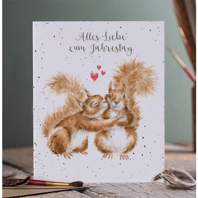 Actual product image Wrendale Design Glückwunschkarte - Eichhörnchen ALLES LIEBE ZUM JAHRESTAG Wrendale Designs (1 pcs.)