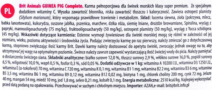 Immagine prodotto Brit Cibo per animali per porcellini d'India 1,5 kg (1.50 kg, 1 x)