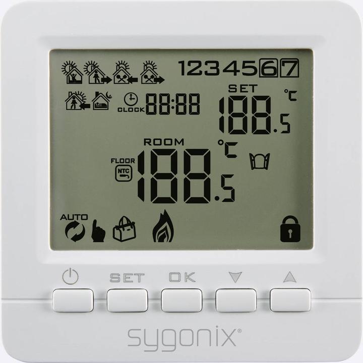 Actual product image Sygonix Room thermostat Programmable heating thermostat, digital