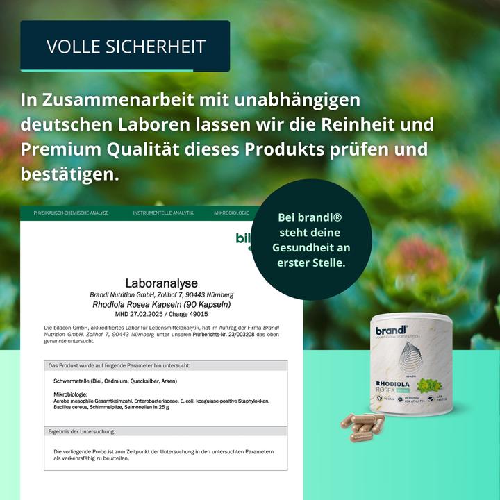 Produktbild Brandl-Nutrition Rhodiola Rosea Extrakt (1 Stück, Kapseln, 50 g)