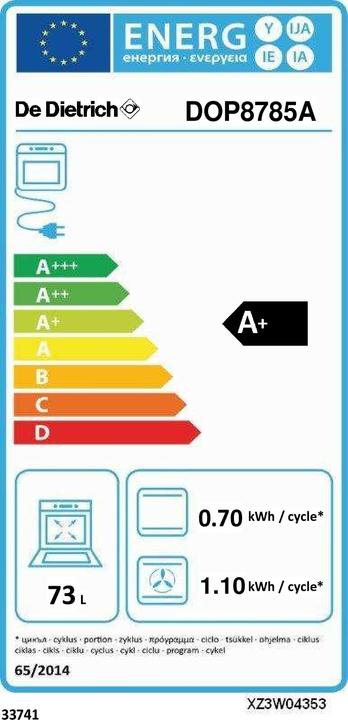 Label énergétique De Dietrich DOP 8785 A