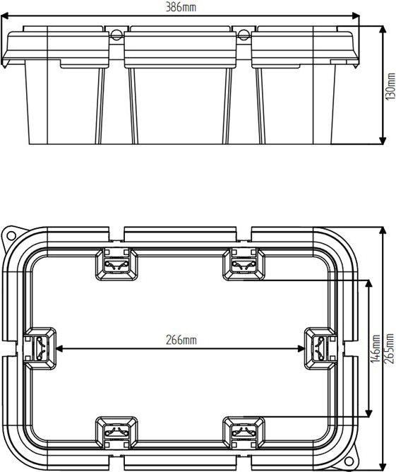 Actual product image Max Hauri SAFETY BOX L Outdoor cable box IP55
