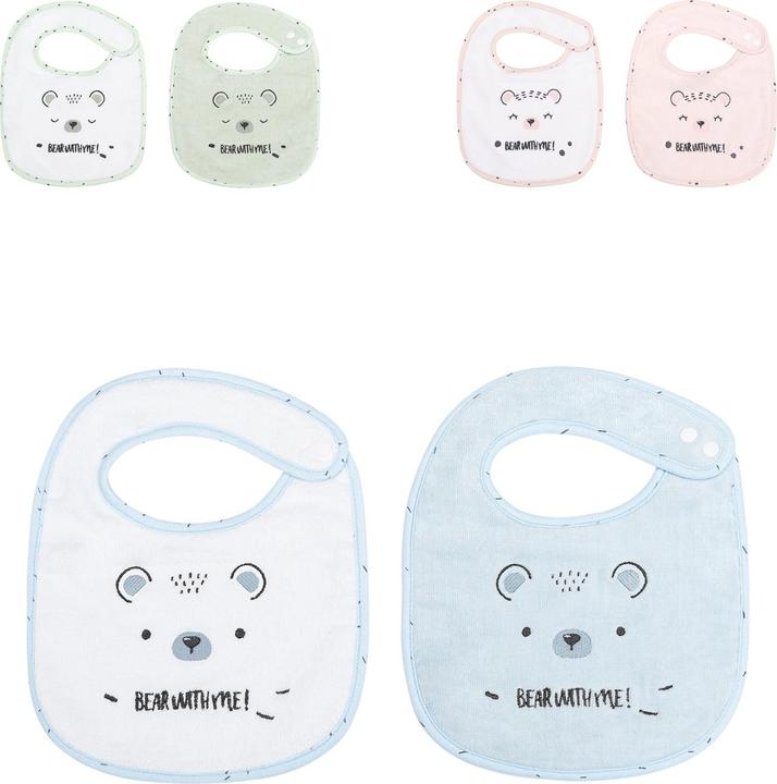 Produktbild Kikkaboo Babylätzchen 2er Set Bär 23 x31