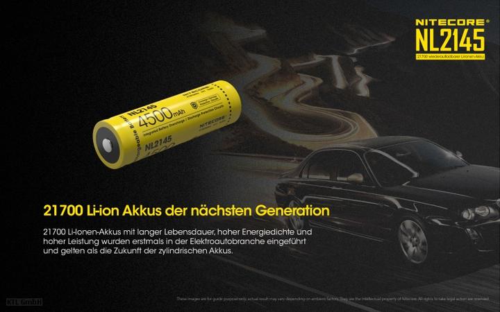 Actual product image Nitecore NL2145 (21700, 4500 mAh)