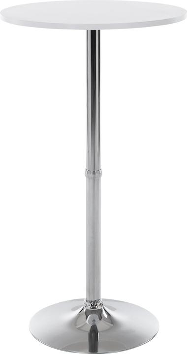 Immagine prodotto CLP Tavolo da bar rotondo, bianco (60 x 60 x 108 cm)