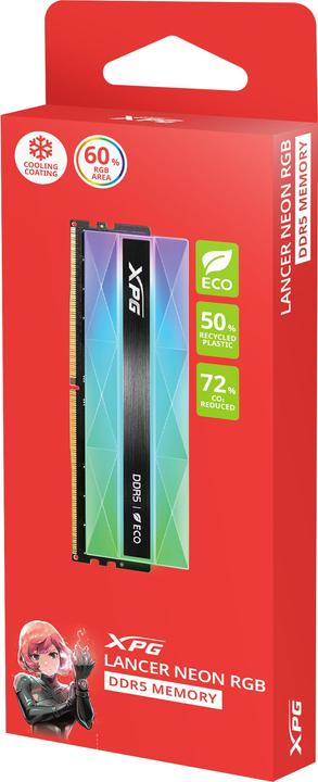 Actual product image Adata XPG Lancer Neon RGB (2 x 24GB, 7200 MHz, DDR5 RAM, DIMM)