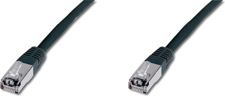 Actual product image Digitus CAT 5e SF-UTP patch cable Cu PVC AWG 26/7 length 10 m colour black (SF/UTP, CAT5e, 10 m)