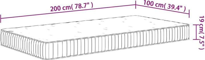 Produktbild VidaXL Jeronima (100 x 200 cm, Federkern)