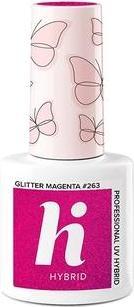 Actual product image Semi-Permanent UV Gel Glitter Nail Polish Magenta 5ml (Magenta, UV gel varnish)