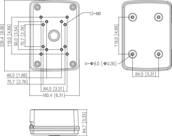 Produktbild Dahua Technology PFA126 Montagebox für Überwachungskameras (Montage-Kit)