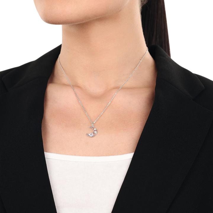 Produktbild Amor Anhänger für Damen, 925 Sterling Silber, Zirkonia synth. | Mond (Silber 925)