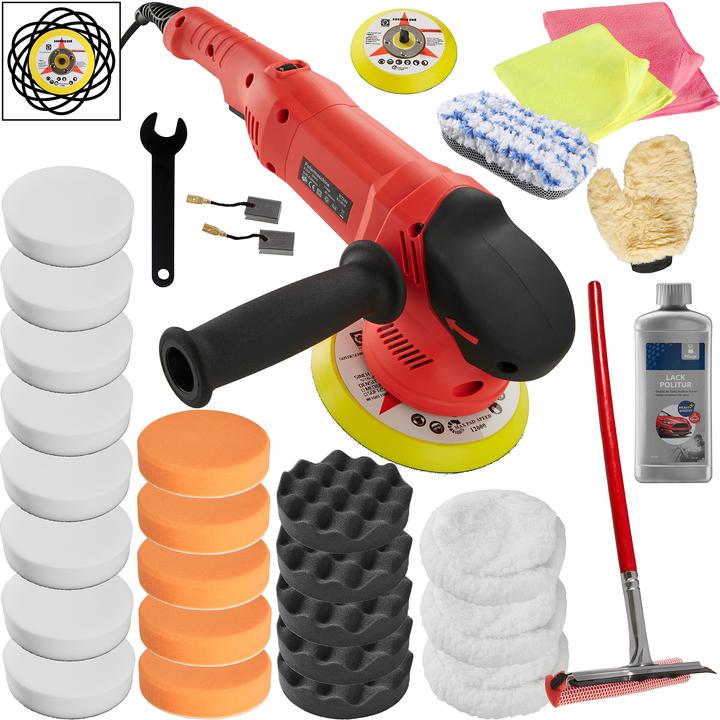 Produktbild tectake Exzenter Poliermaschinenset (Exzenterpolierer, 710 W)