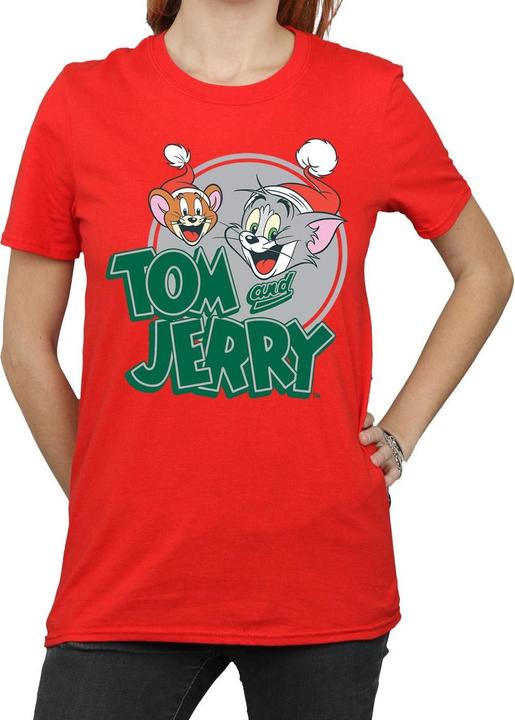 Immagine prodotto Tom & Jerry Christmas Greetings Maglietta Ampia Donna (3XL)
