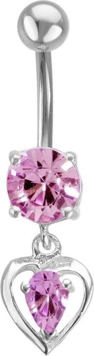 Produktbild Bijouteria Bauchpiercing (Chirurgenstahl 316L, Silber 925, Zirkonia)