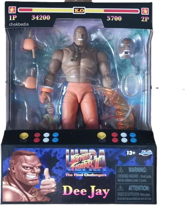 Actual product image Jada Street Fighter II Dee Jay 6" Figure