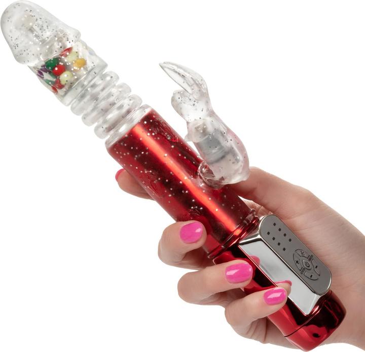 Actual product image CalExotics Naughty Bits® Cumball Machine™ Thrusting Jack Rabbit® Vibrator