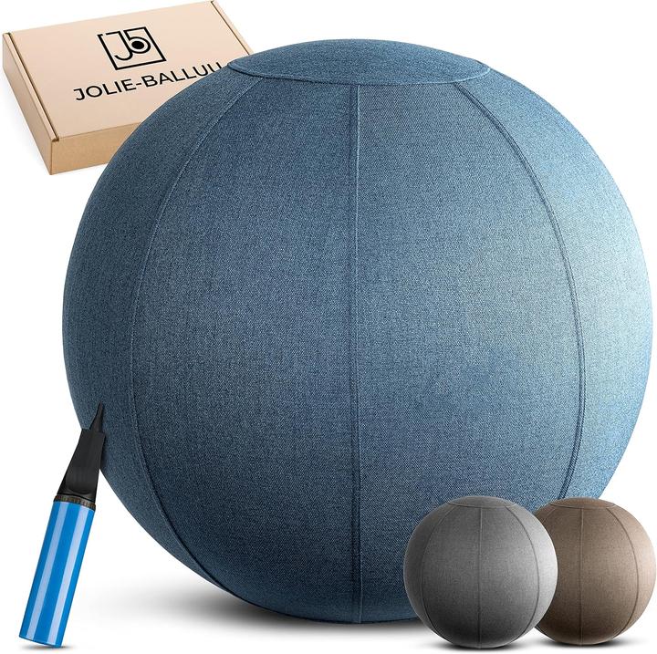 Image du produit Jolie-Balluu Ergonomischer Sitzball für Büro mit Stoffbezug (65 cm)