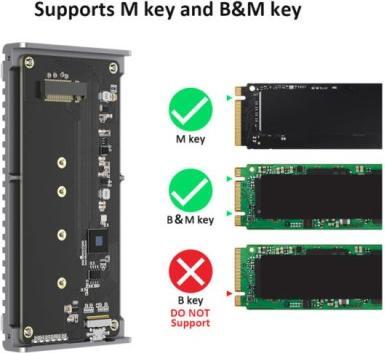 Actual product image LMP DataFlash USB4 SSD,enclosure for NVMe PCIe SSD USB4 (2.5")