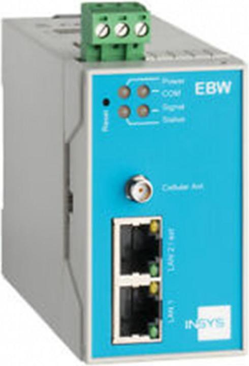 Actual product image Insys icom MRX3 LAN, modular LAN router, VPN 5xEthernet 10/100BT 2xdig.One MRcard slots:1xfree