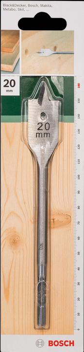 Produktbild Bosch Zubehör Flachfräsbohrer, Sechskant D= 20,0 mm L= 160 mm (bis 20 Millimeter)
