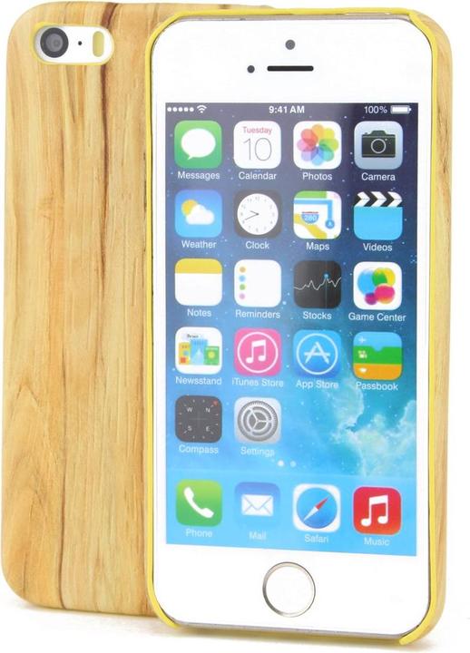 Actual product image König Design Apple iPhone SE 2020 TPU Mobile Sleeve Wood Optics Protection Case Vintage Cover Cases (Apple iPhone SE (2nd Gen))