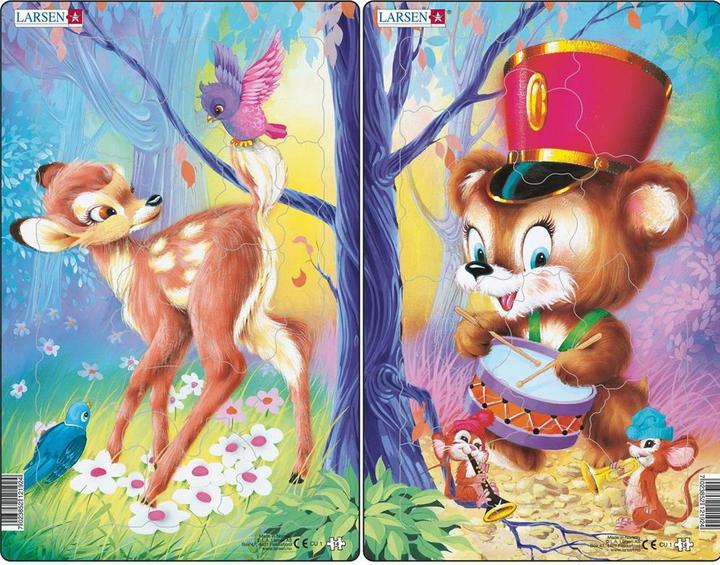 Immagine prodotto Larsen Puzzle - Animali carini (set di 2 midi) (14 pezzi)