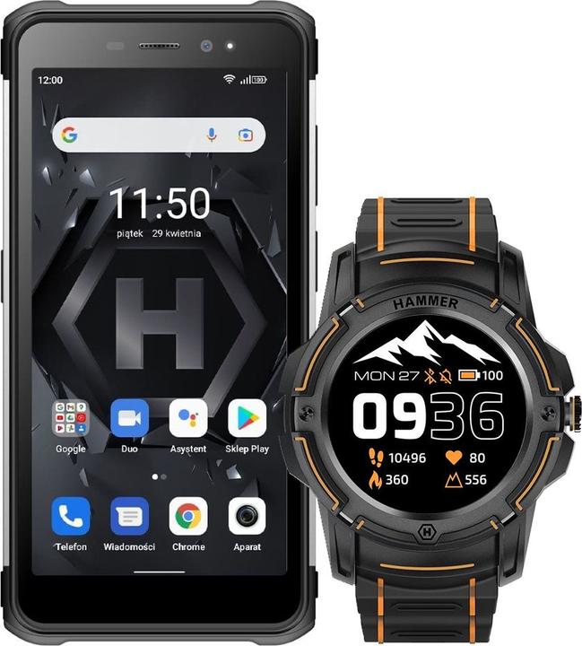 Actual product image Myphone HAMMER Iron 4 4/32GB + Watch Plus (Silver)