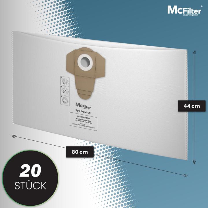Actual product image Mc Filter 20x Staubsaugerbeutel DSM 45 (20 x)