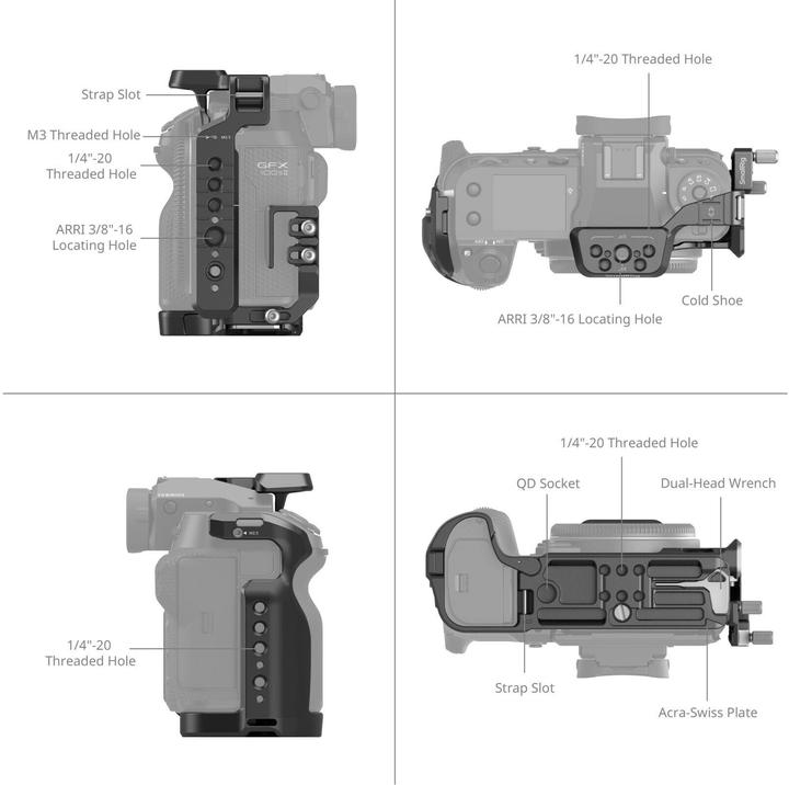 Immagine prodotto SmallRig 4715 Kit gabbia per FUJIFILM GFX100S II (Gabbietta)