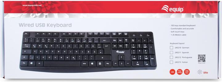 Produktbild equip Kabelgebundene USB Tastatur (DE, Kabelgebunden)