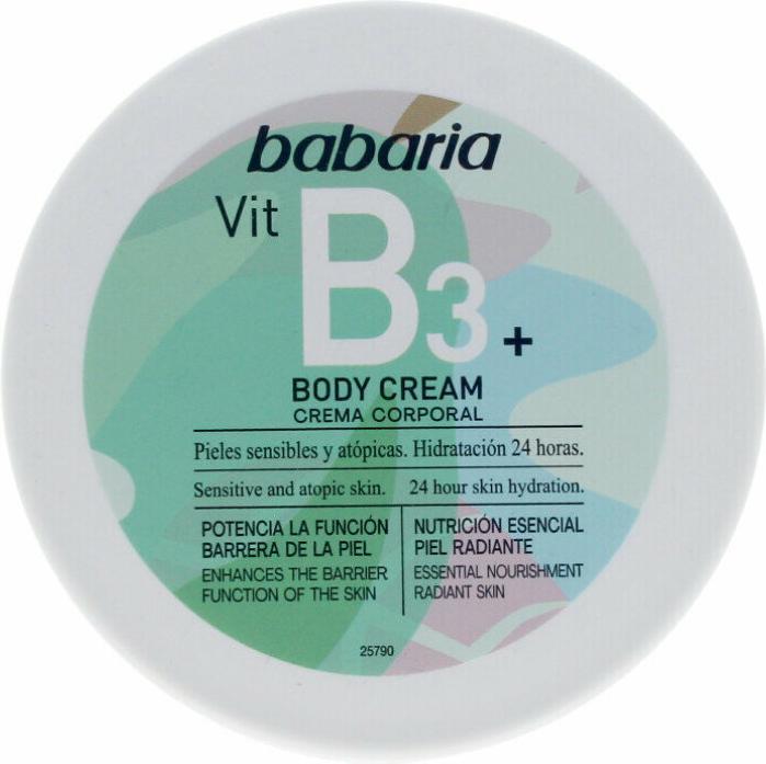 Image du produit Babaria Crème pour le corps VITAMIN B3+ 100% végétalienne 400 ml (Crème pour le corps, 400 ml)