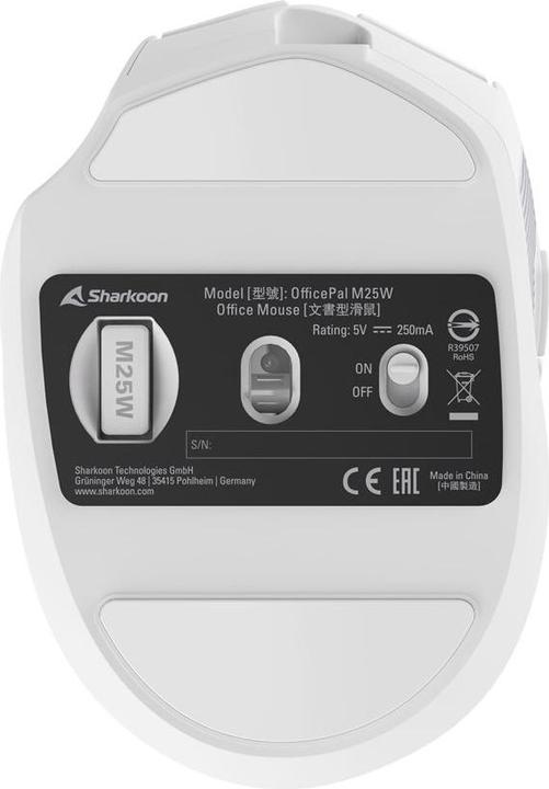 Immagine prodotto Sharkoon OfficePal M25W Bianco (Senza fili)
