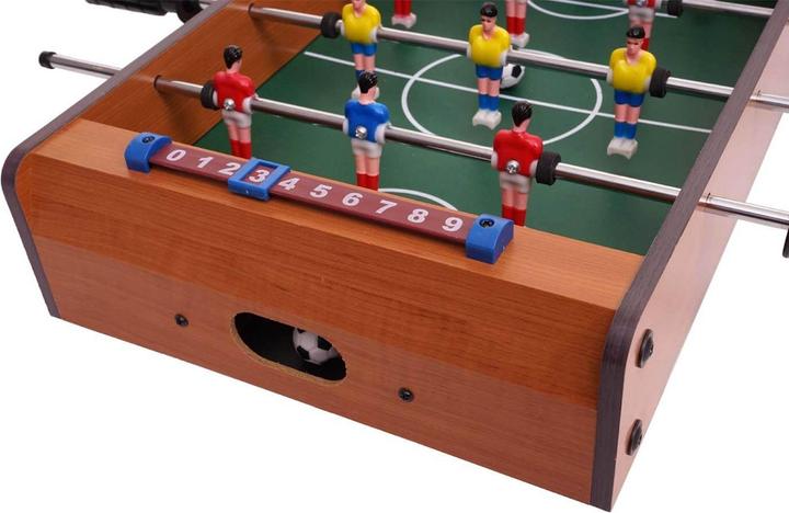 Produktbild Swisshandel24 Mini Fussballkicker, Tischspiel Tischkicker inklusive Zubehör, Holz 51x31x10cm