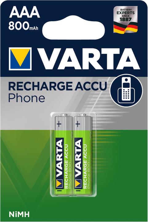 Varta Recharge Accu Phone (2 pcs., AAA, 800 mAh)