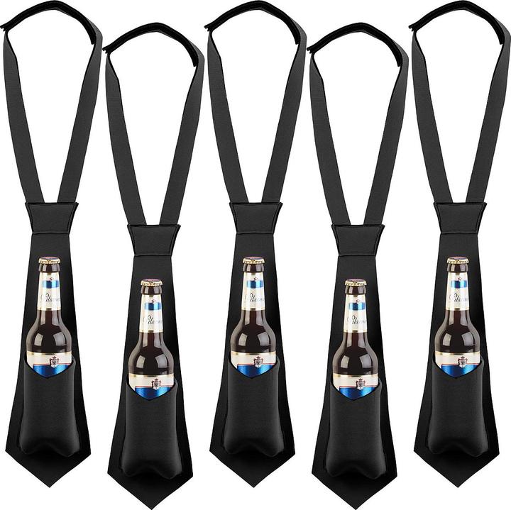Produktbild Infactory 5er-Set Krawatte mit integriertem Bierhalter