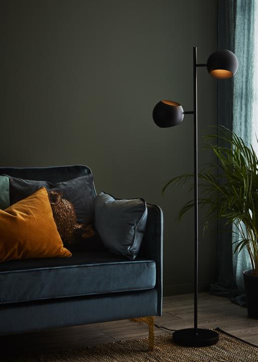 Actual product image Markslöjd Floor lamp Edgar, 2 x E14, max. 40W, black (0 lm, E14)