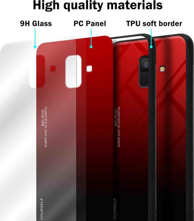 Productafbeelding Cadorabo TPU 2 kleuren glasdekking (Samsung Galaxy J6 (2018))