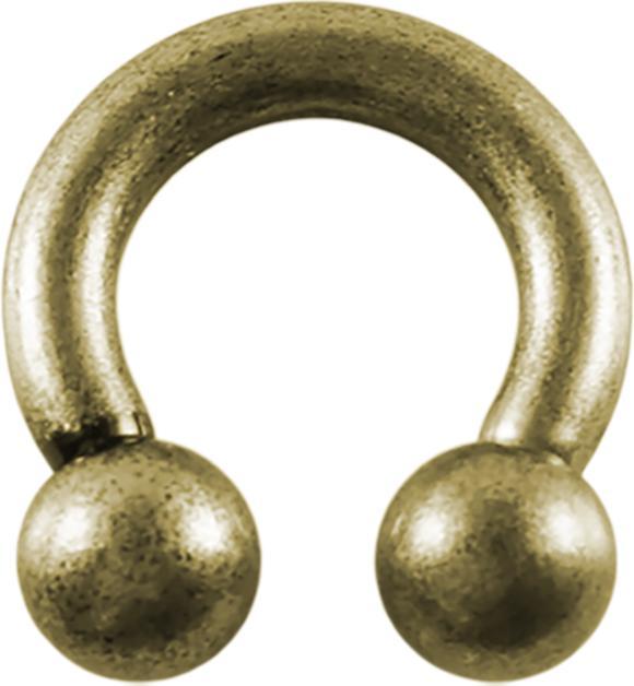 Image du produit Star Piercing Circular Barbell vieil or avec deux boules (sans laiton, Acier chirurgical 316L)