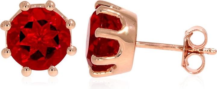 Produktbild Xen Ohrstecker mit Red HT-Quarz ca. 3,78 ct. rosèvergoldet (925 Sterling Silber)