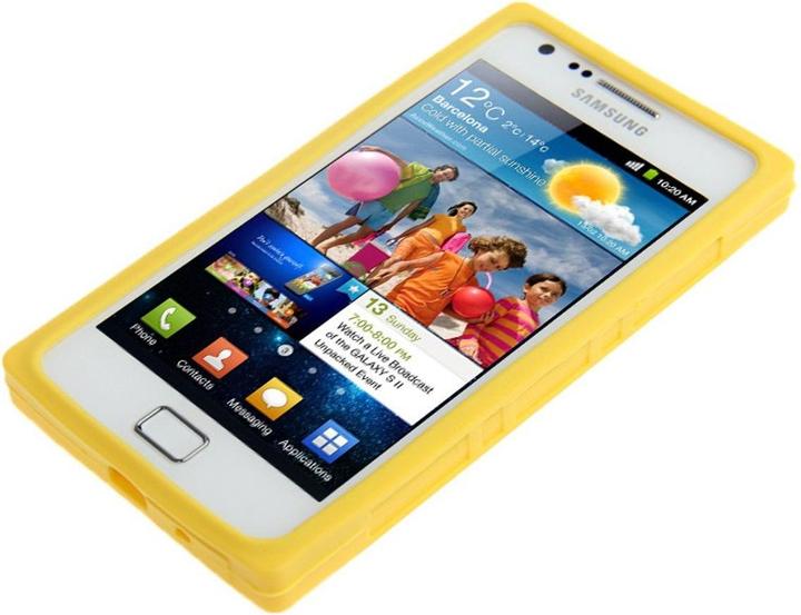 Produktbild König Design Silikon Hülle Kassette für Samsung Galaxy S2 i9100/i9200 gelb (Samsung Galaxy S2 I9100)